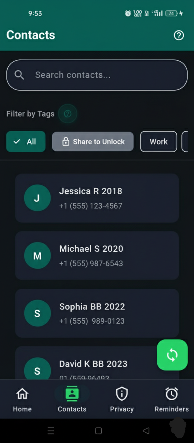 Smart Contact Management screenshot