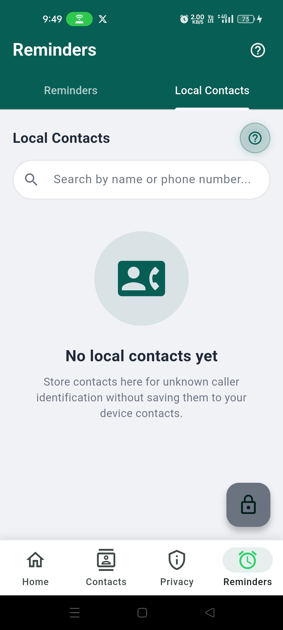 Local Contacts Storage screenshot